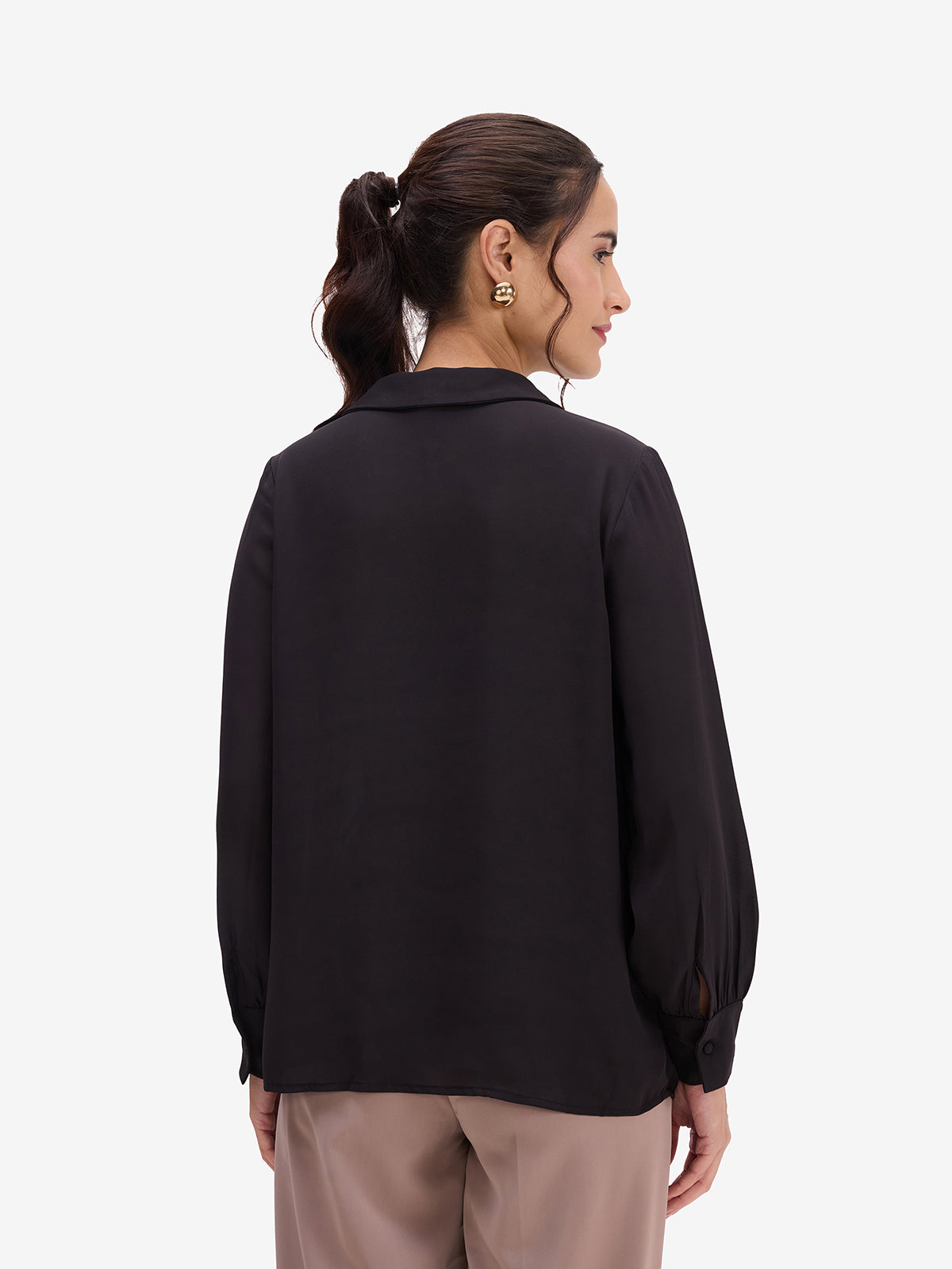 Black Pintuck Top