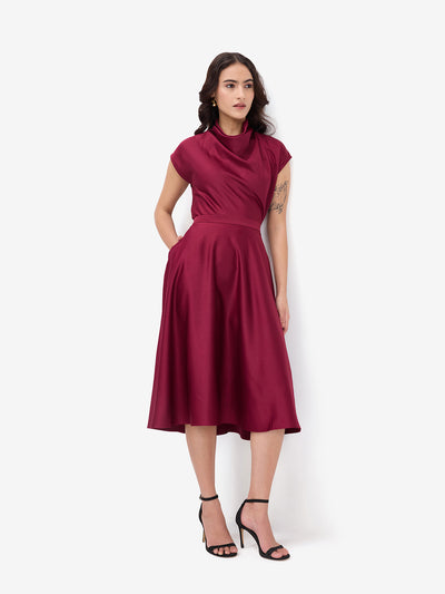 Maroon Luxe Satin Co-Ord