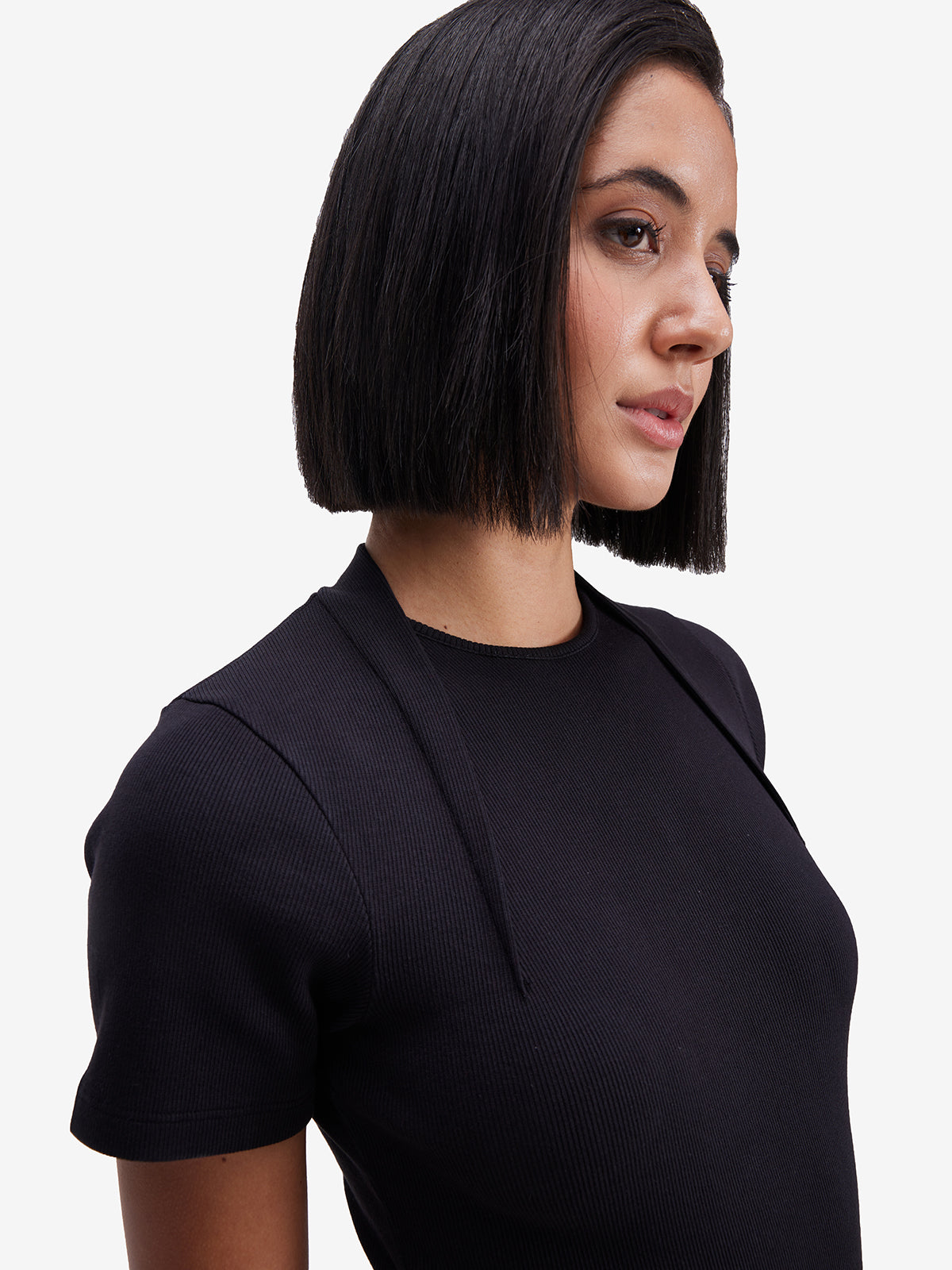 Black Body-Fitted Top