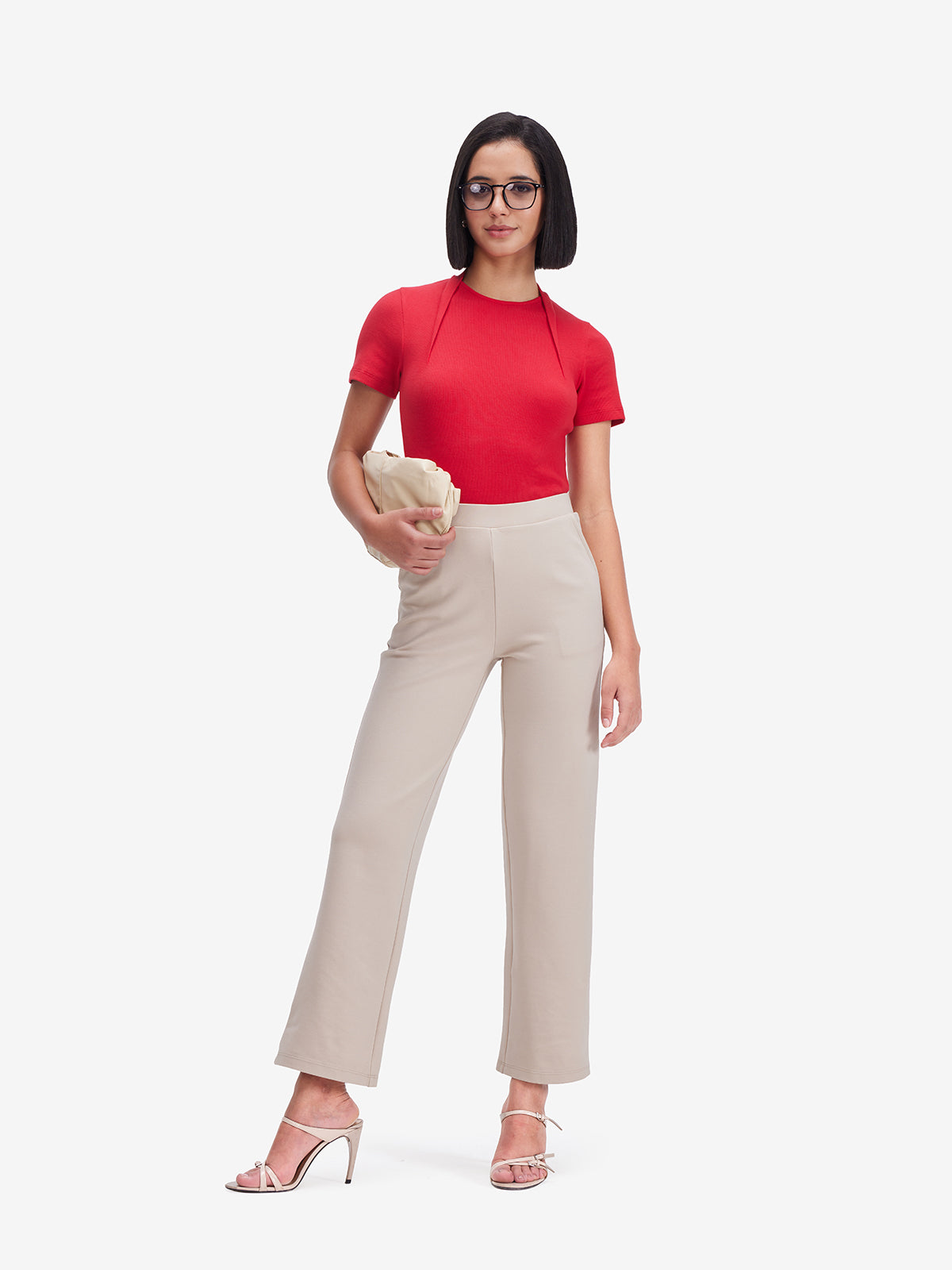 Red Body-Fitted Top