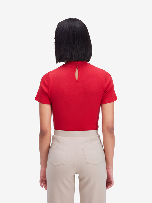 Red Body-Fitted Top