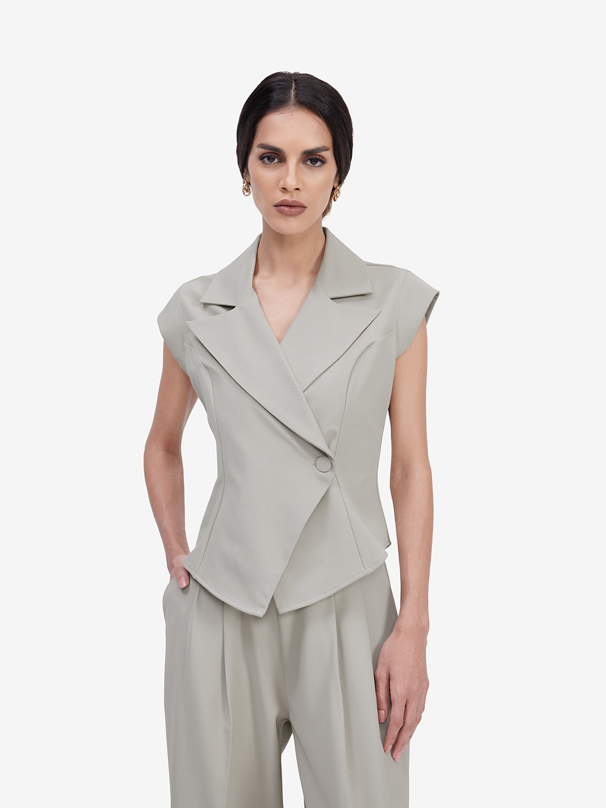 Ivory Blazer Top