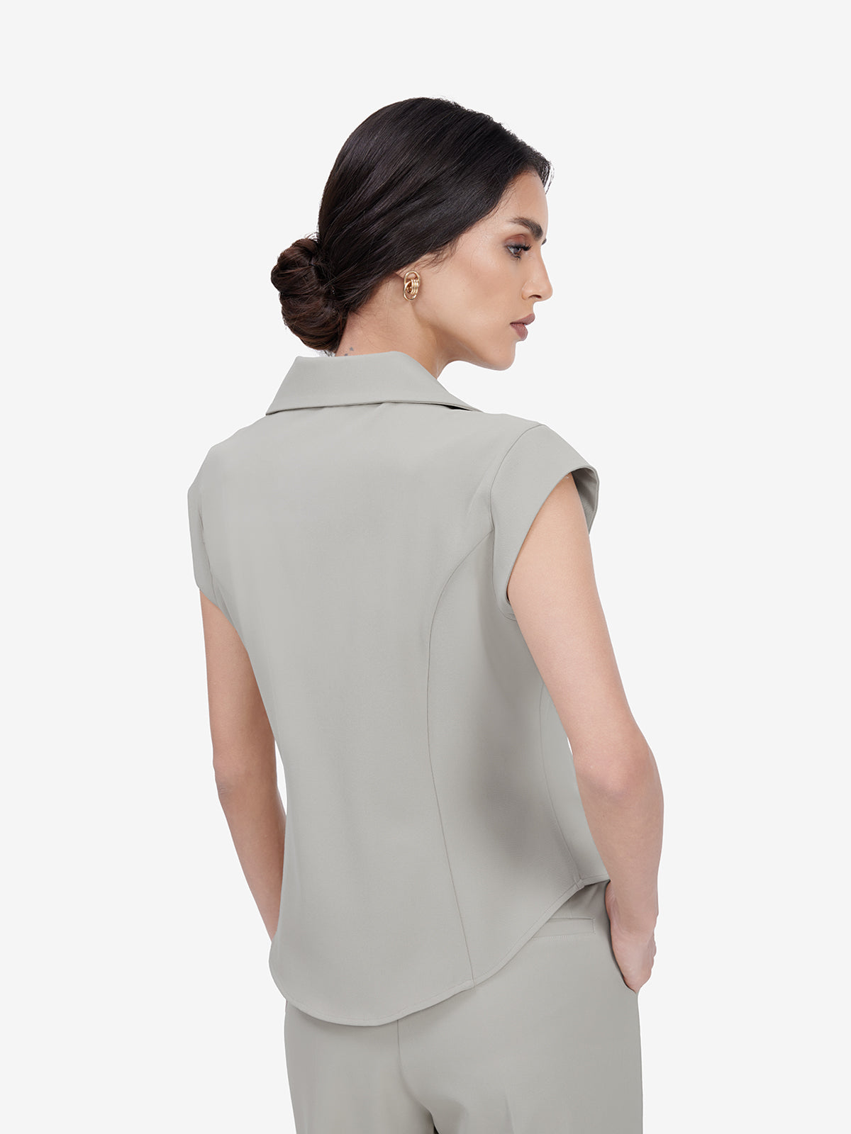 Ivory Blazer Top
