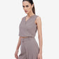 Light Brown Wrap Top