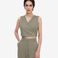 Olive Wrap Top