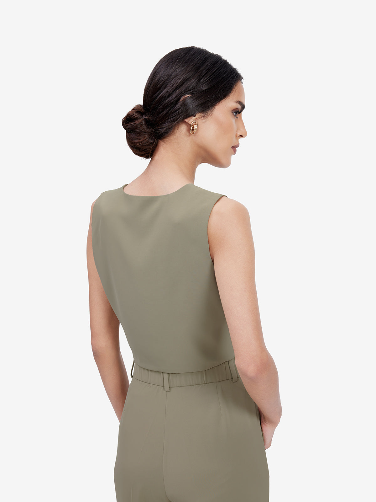 Olive Wrap Top