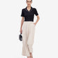 Black Lapel Collar Top