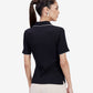 Black Lapel Collar Top