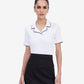 White Lapel Collar Top