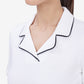 White Lapel Collar Top