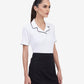 White Lapel Collar Top