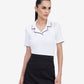 White Lapel Collar Top