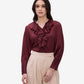 Maroon Ruffle Top