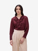 Maroon Ruffle Top