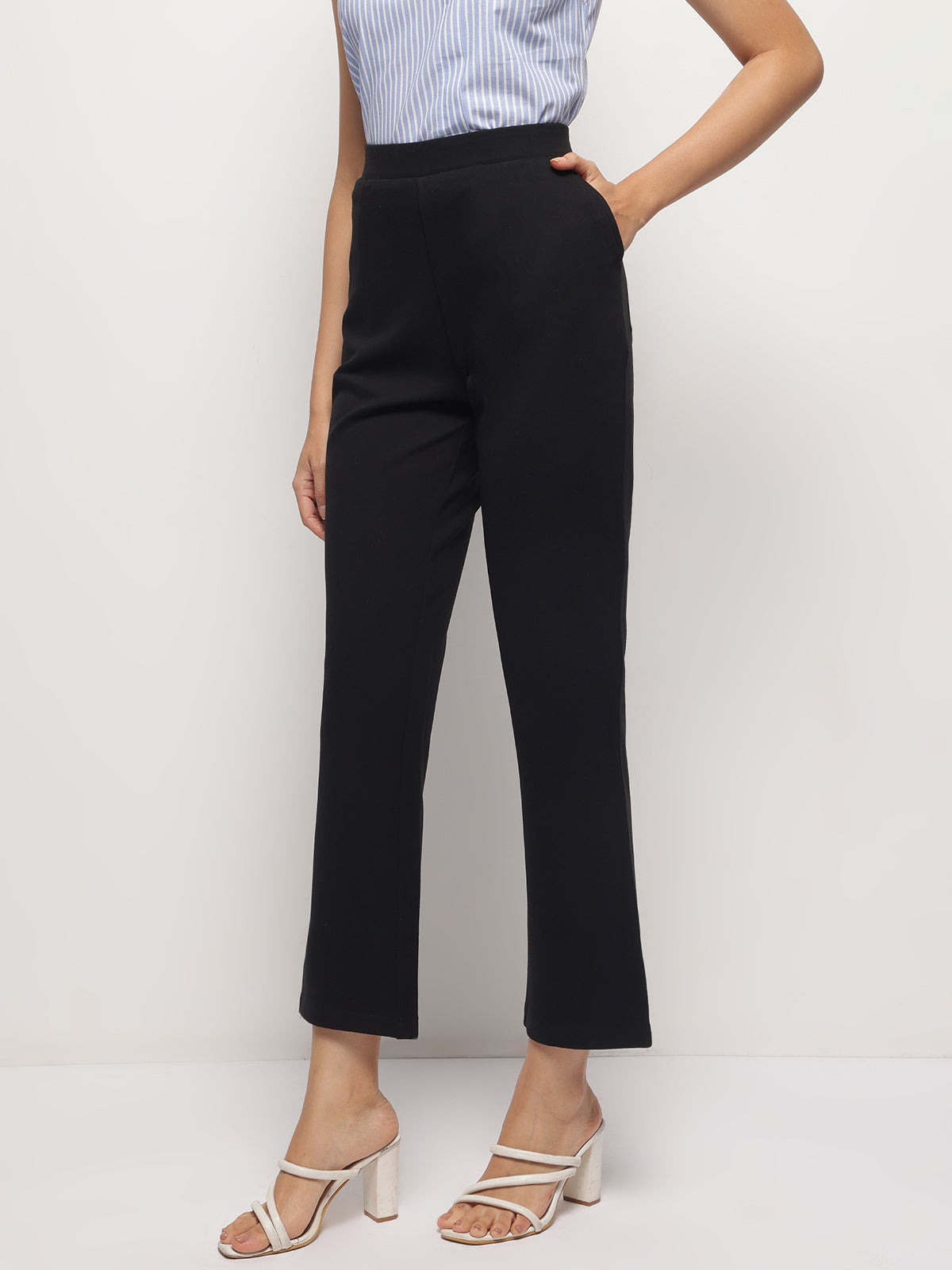 Straight High Waist Stretchable Pant