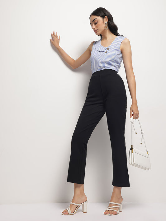 Straight High Waist Stretchable Pant