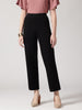 Black Slip On Wide Leg Trouser