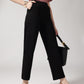 Black Slip On Wide Leg Trouser
