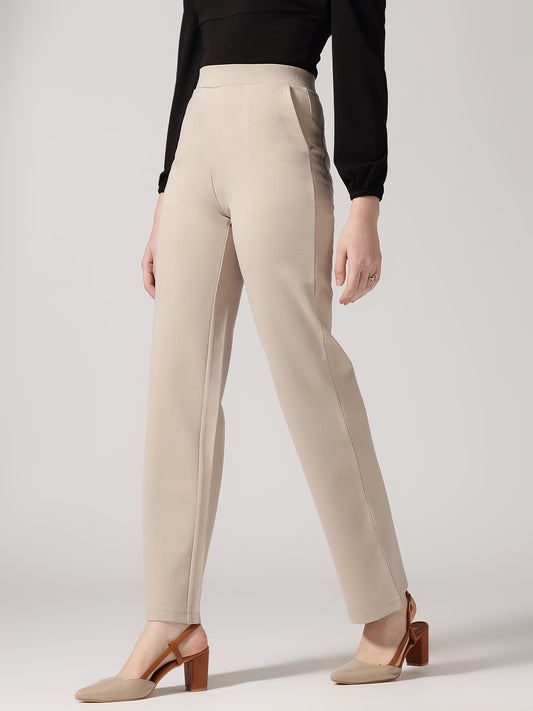 Ivory Slip On Trouser