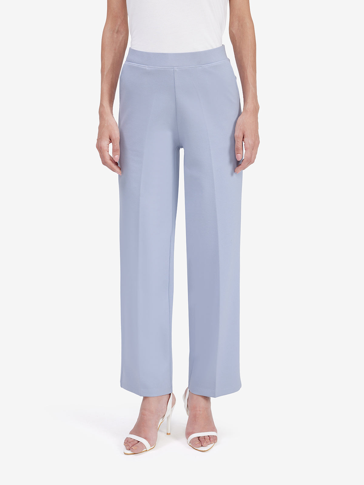 Powder Blue Slip On Trouser