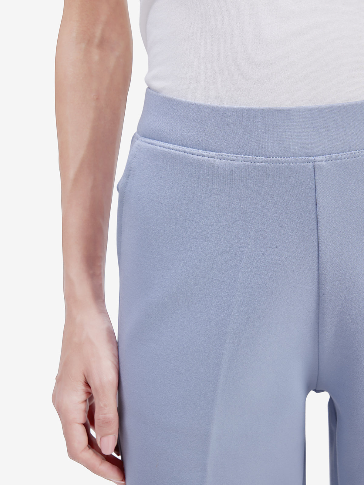 Powder Blue Slip On Trouser
