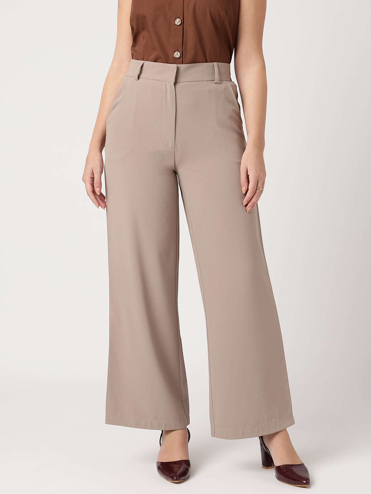 BreezeFlow Fawn Wide Leg Pants