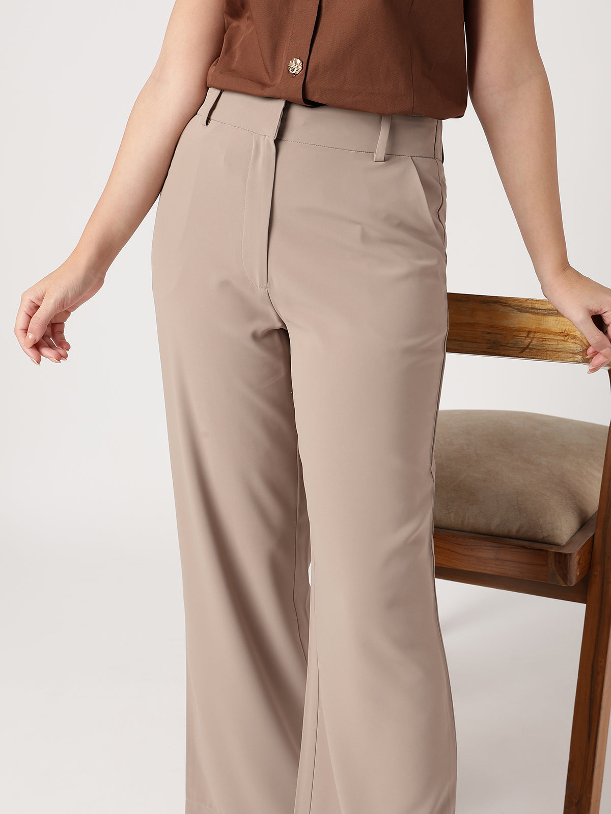 BreezeFlow Fawn Wide Leg Pants