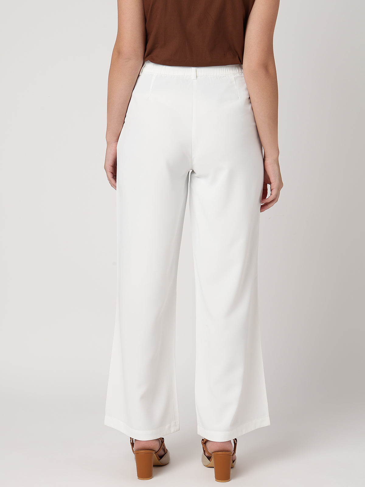BreezeFlow White Wide Leg Pants