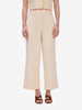 Beige Wide Leg Trousers