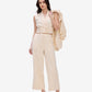 Beige Wide Leg Trousers