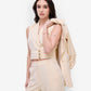 Beige Wide Leg Trousers