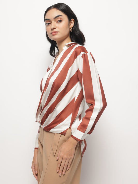 Asymmetrical Striped Top