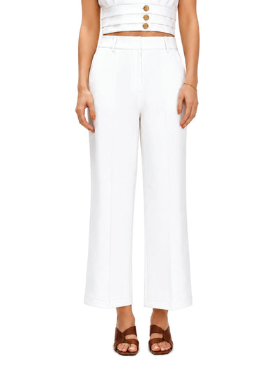 White Wide Leg Trousers