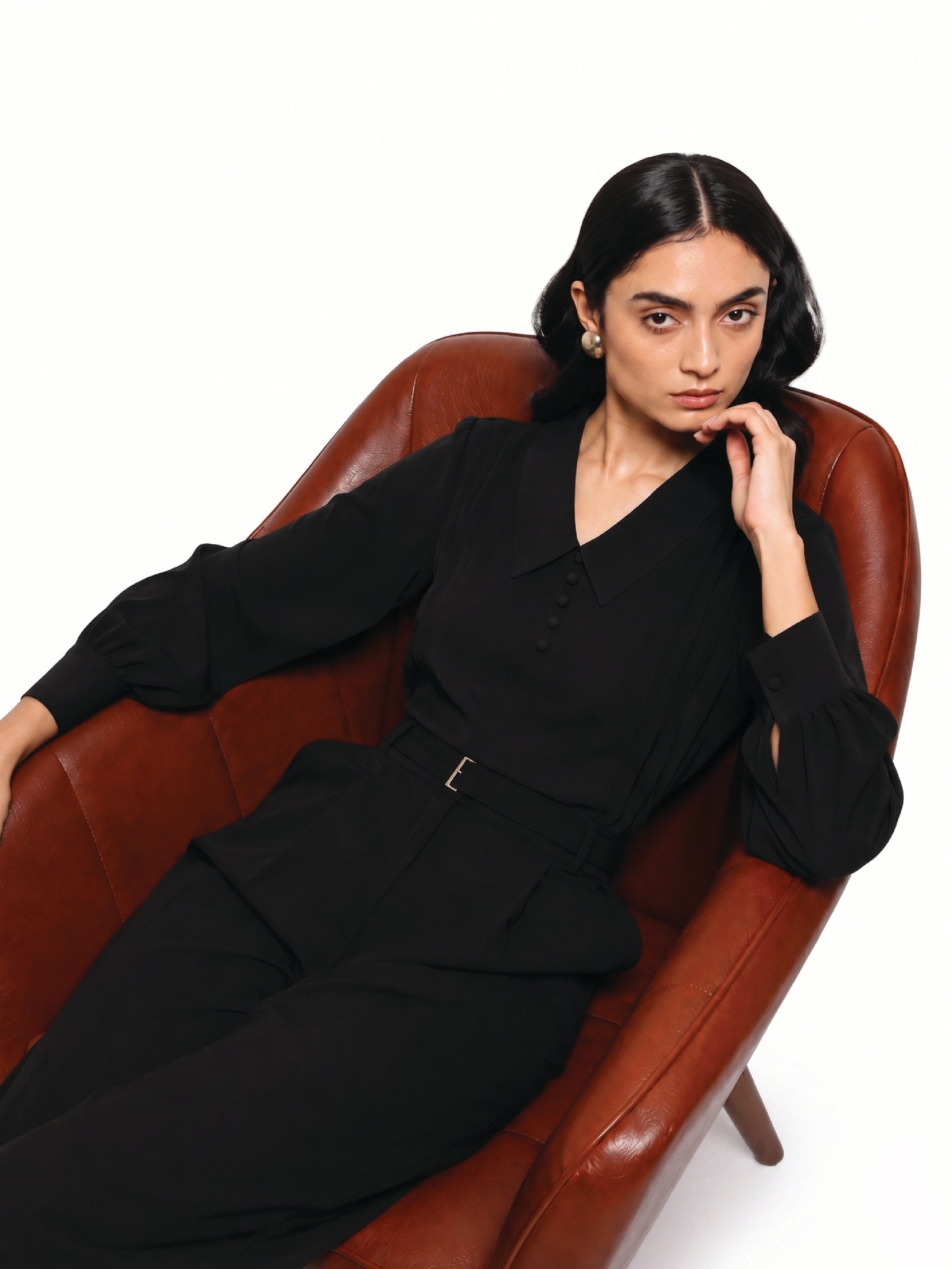 Black Pintuck Top