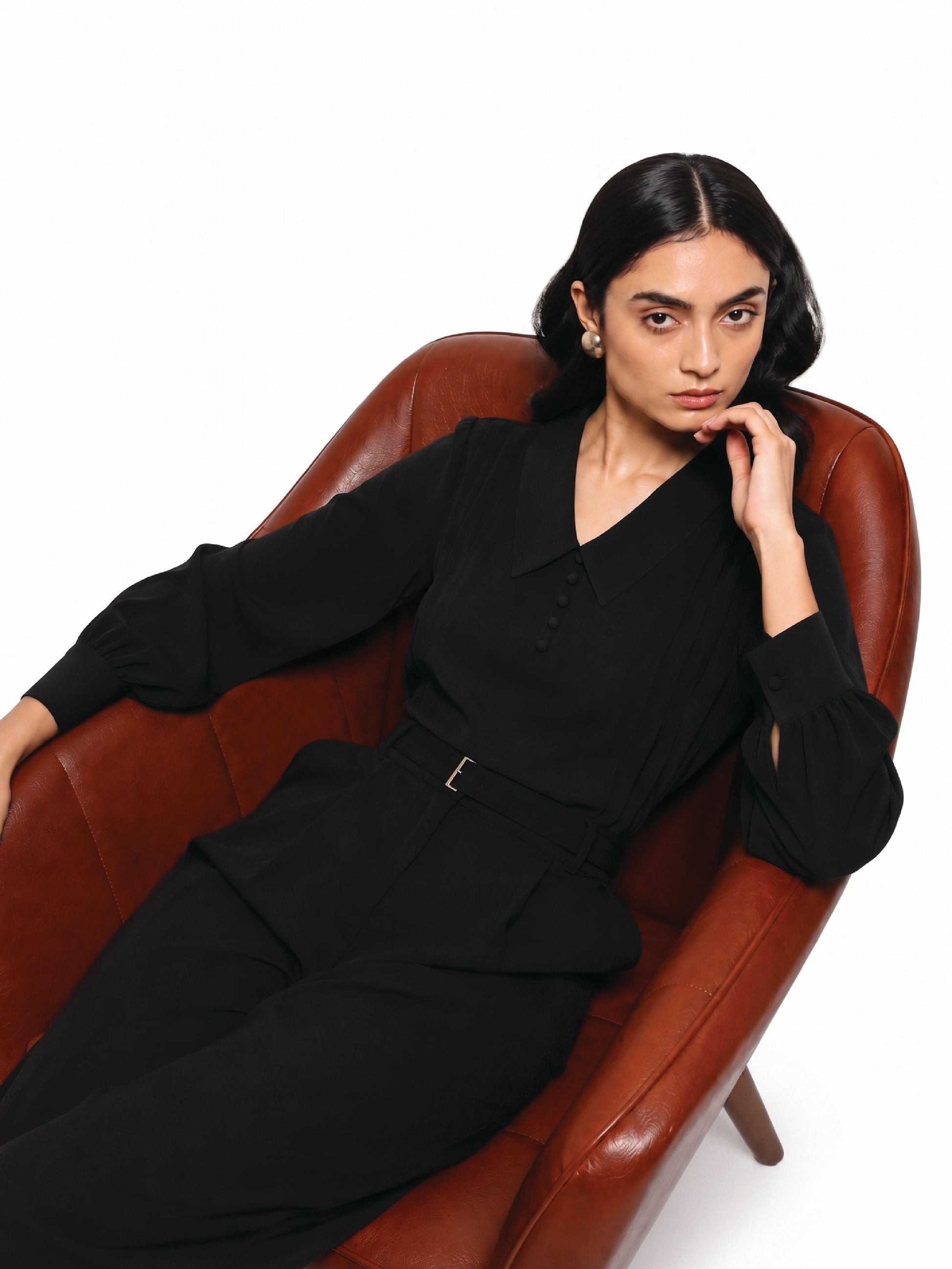 Black Pintuck Top