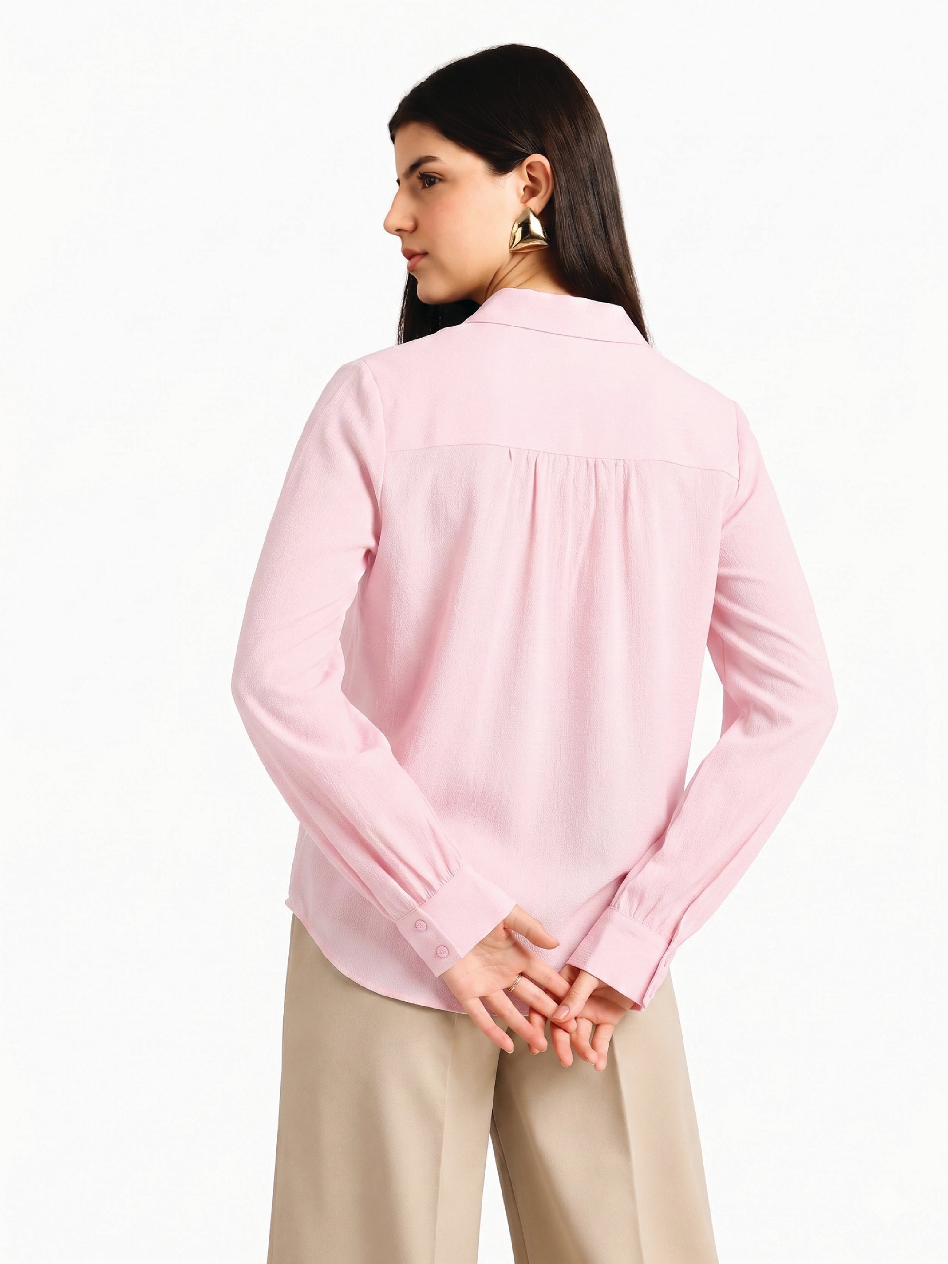 Pink V-Neck Top