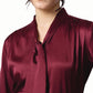 Maroon Tie-Up Satin Top
