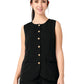 Black Buttoned  Waistcoat