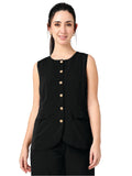 Black Buttoned  Waistcoat