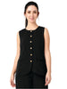 Black Buttoned  Waistcoat