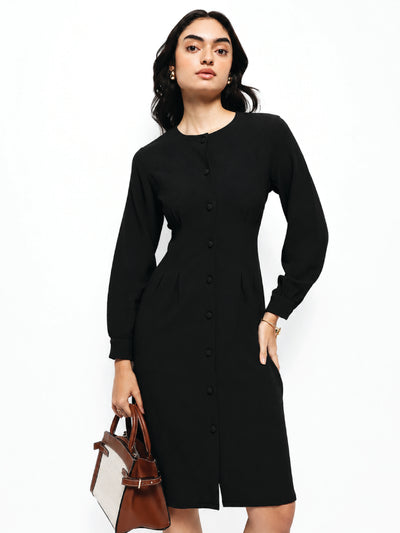Black A-line Dress