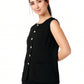 Black Buttoned  Waistcoat