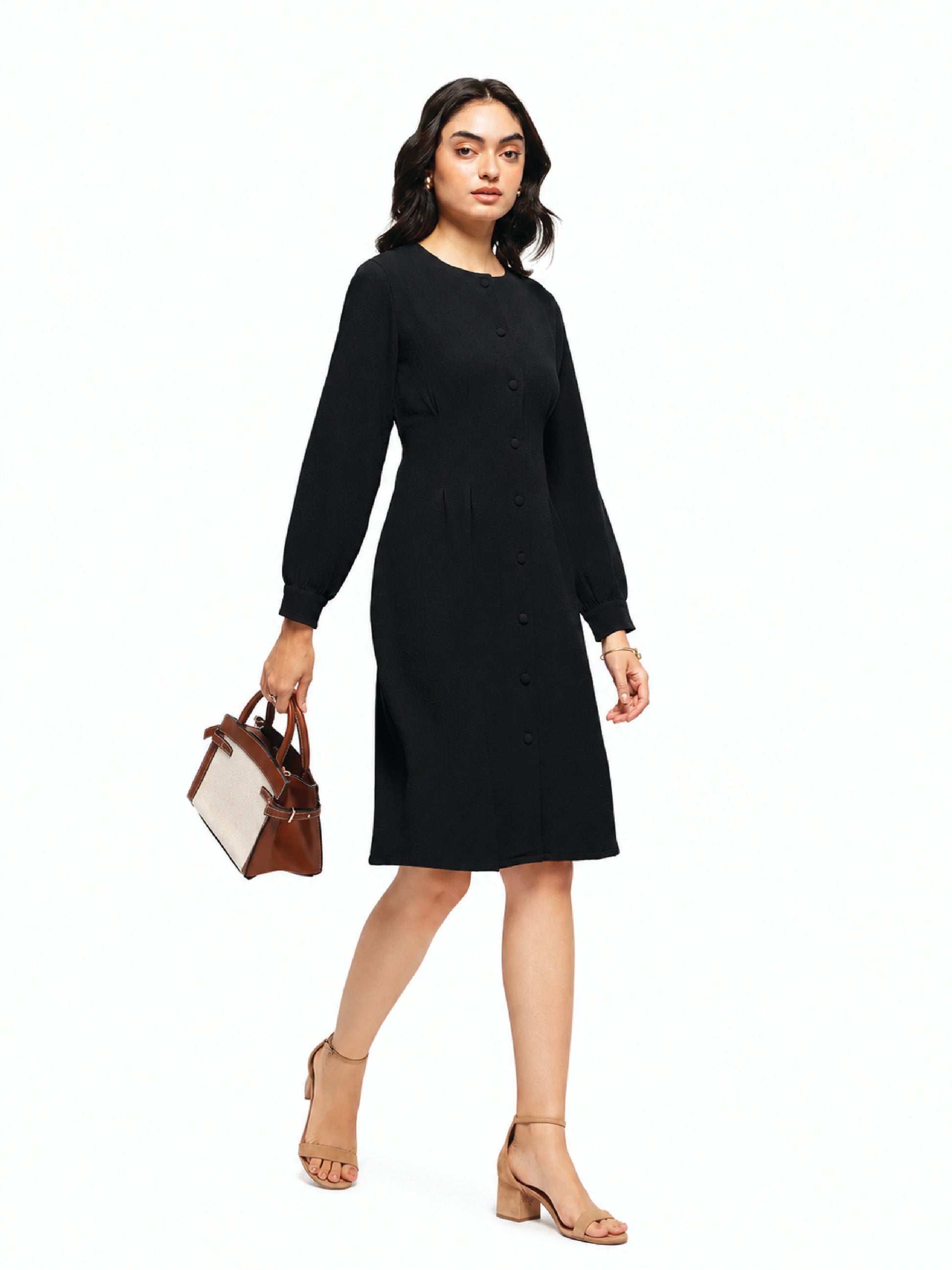Black A-line Dress