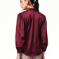 Maroon Tie-Up Satin Top