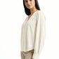 Cream V-Neck Top