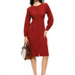 Maroon A-line Dress
