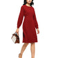 Maroon A-line Dress