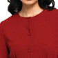 Maroon A-line Dress