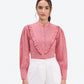 Red Victorian Ruffle Shirt