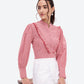 Red Victorian Ruffle Shirt